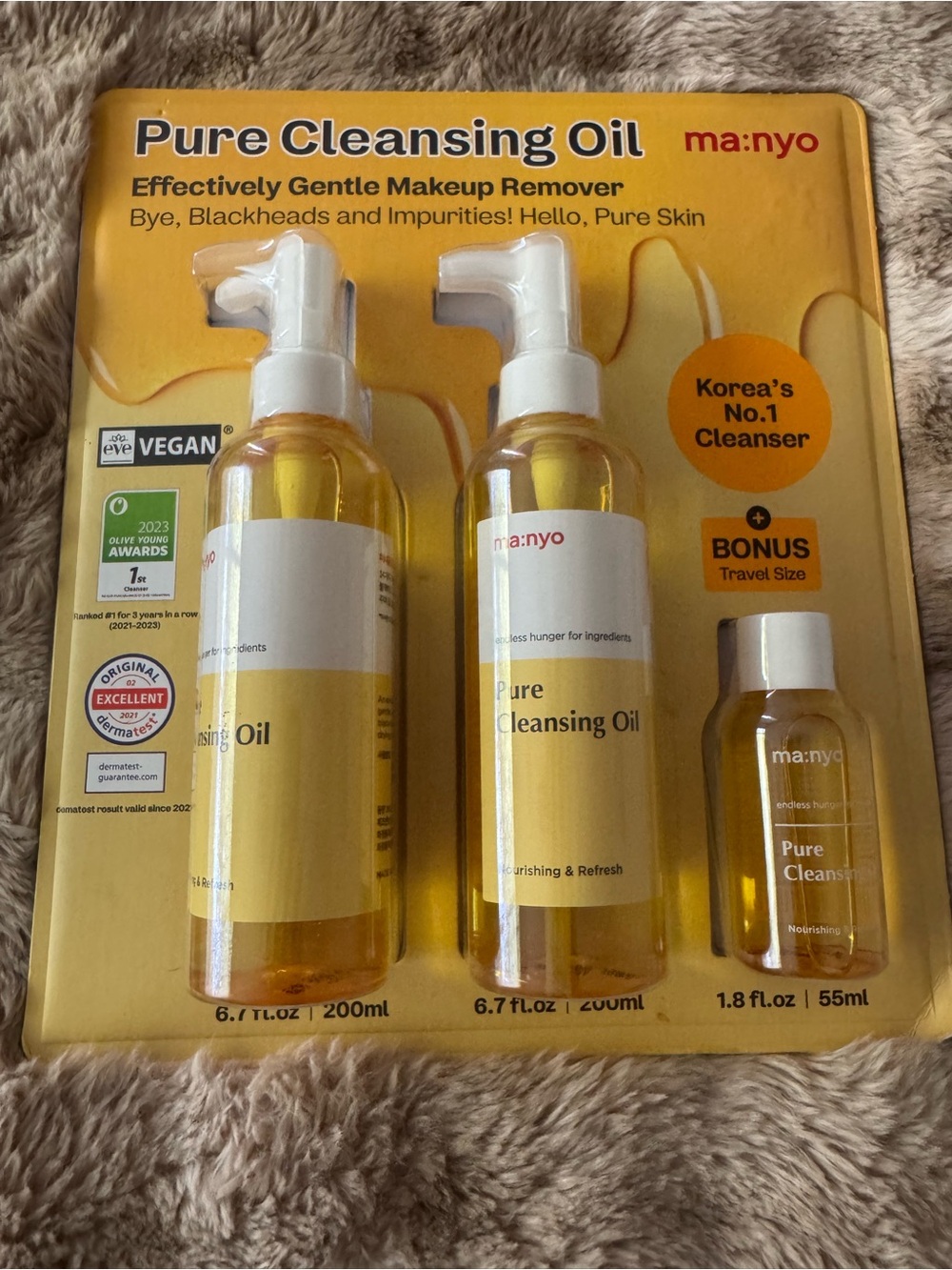 Manyo Factory Pure Cleansing Oil Set (2 Full Size + 1 Bonus Travel)